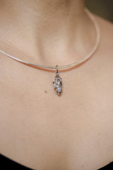 Tibetan Quartz Pendant 925 Sterling Silver Carbon Inclusion Crystal Claw Necklace Crown Third Eye Chakra Gift