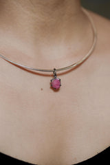 Ruby Corundum Pendant 925 Sterling Silver Oxidized Claw Necklace Root Chakra Leo Aries Scorpio Gift
