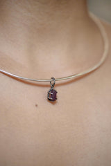 Pink Tourmaline Wand Pendant, Sterling Silver Claw Setting, Handmade Jewelry