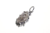 Faden Quartz Pendant, Petroleum Inclusions, Sterling Silver, Crown Chakra