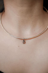 Oxidized Sterling Silver Cats Eye Moonstone Pendant, Hammered Texture