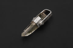 Lemurian Quartz Point Pendant, Sterling Silver, Himalayan Healing Jewelry