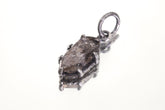 Tibetan Petroleum Inclusion Quartz Pendant High Grade Tabular Crystal Oxidised Silver Claw Setting Crown Chakra Jewelry