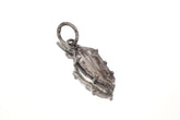 Tibetan Quartz Crystal Pendant, Oxidized Sterling Silver, Third Eye Chakra