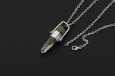 Lemurian Quartz Point Pendant, Sterling Silver, Himalayan Healing Jewelry