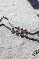 Citrine Byzantine Adjustable Bracelet 925 Sterling Silver Faceted Gemstone Solar Plexus Sagittarius Jewelry Gift