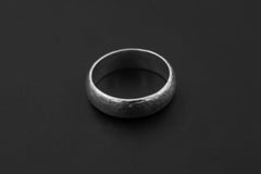 925 Sterling Silver Ring Hammered Band Minimalist Wide Ring High Shine Unisex Everyday Jewelry Size 8 US