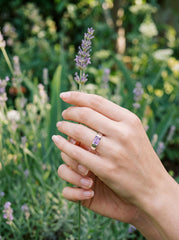 Amethyst Ring 925 Sterling Silver Octagon Faceted Violet Gemstone High Shine Geometric Crown Chakra Jewelry Size 6US
