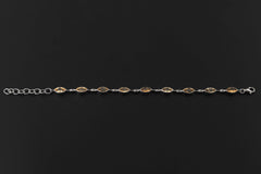 Citrine Bracelet 925 Sterling Silver Natural Non Heat Treated Faceted Marquise Gemstone Solar Plexus Chakra Jewelry Gift