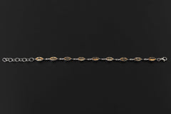 Citrine Bracelet 925 Sterling Silver Natural Non Heat Treated Faceted Marquise Gemstone Solar Plexus Chakra Jewelry Gift