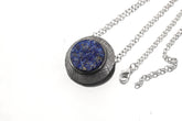 Lapis Lazuli Shield Pendant 925 Sterling Silver Stack Necklace Third Eye Chakra Sagittarius Gift
