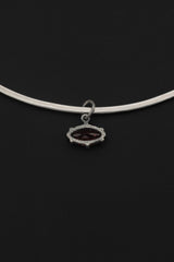 Garnet Marquise Pendant 925 Sterling Silver Sand Textured Oxidized Claw Necklace Root Chakra January Birthstone Gift