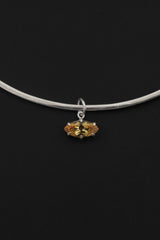 Citrine Marquise Pendant 925 Sterling Silver High Shine Claw Necklace Solar Plexus Chakra Leo Fire Gift