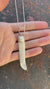 South Sea Pearl - Spice / Ceremonial Spoon - Carved Ancient Bones - Solid 925 Silver Cap - Crystal Pendant Necklace  -