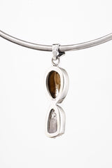 Cowrie Shell and Vera Cruz Amethyst Pendant Necklace, 925 Sterling Silver, Mandala Setting, Unique Gift