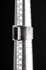 Made to order - Raw Black Tourmaline - Adjustable Unisex Ring - Size US 5-12 - Sterling Silver - Solid Brush Textured & Oxidised