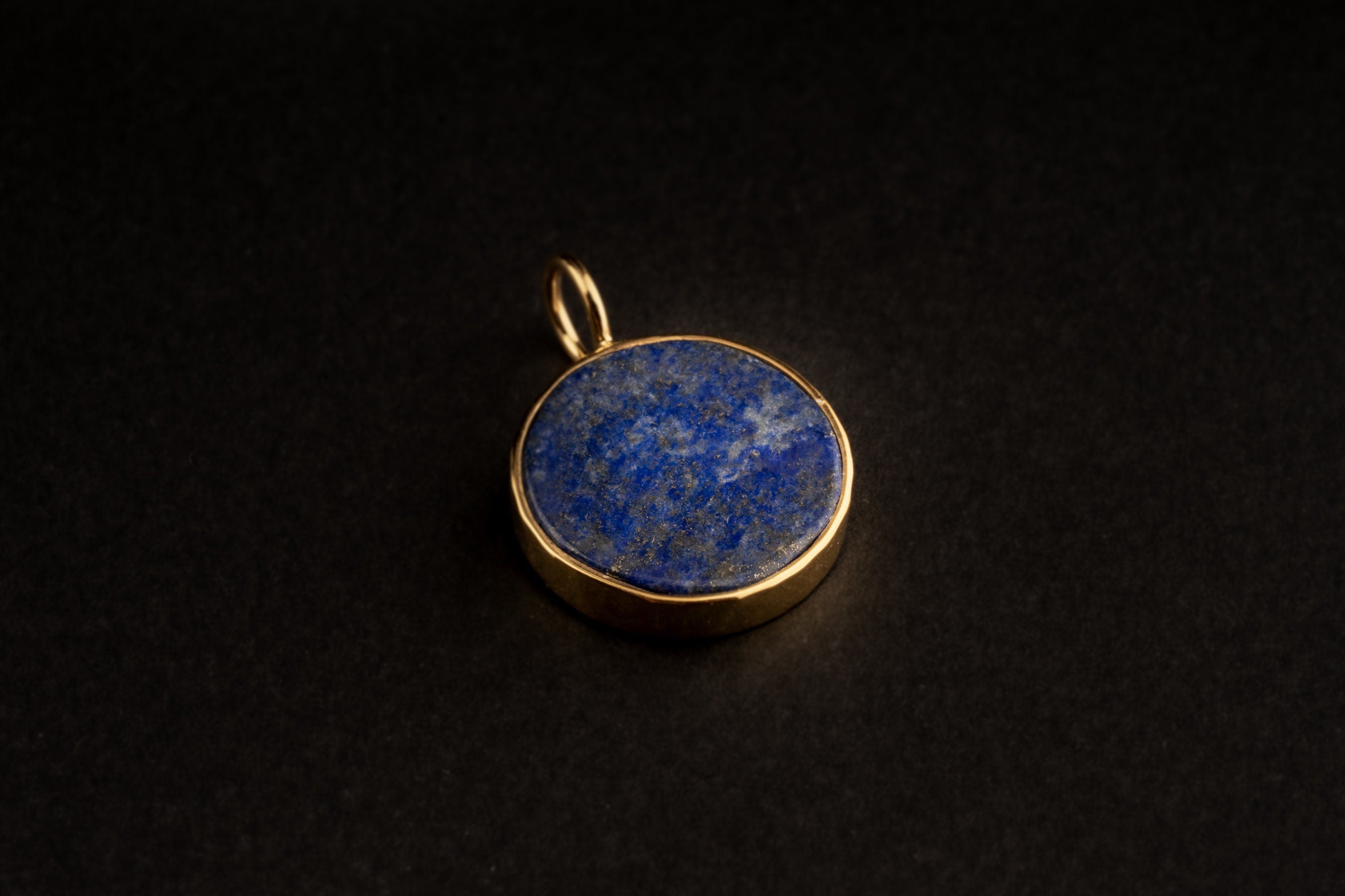 Lapis Lazuli Pendant 925 Sterling Silver Gold Plated Necklace Throat Third Eye Chakra Sagittarius Gift