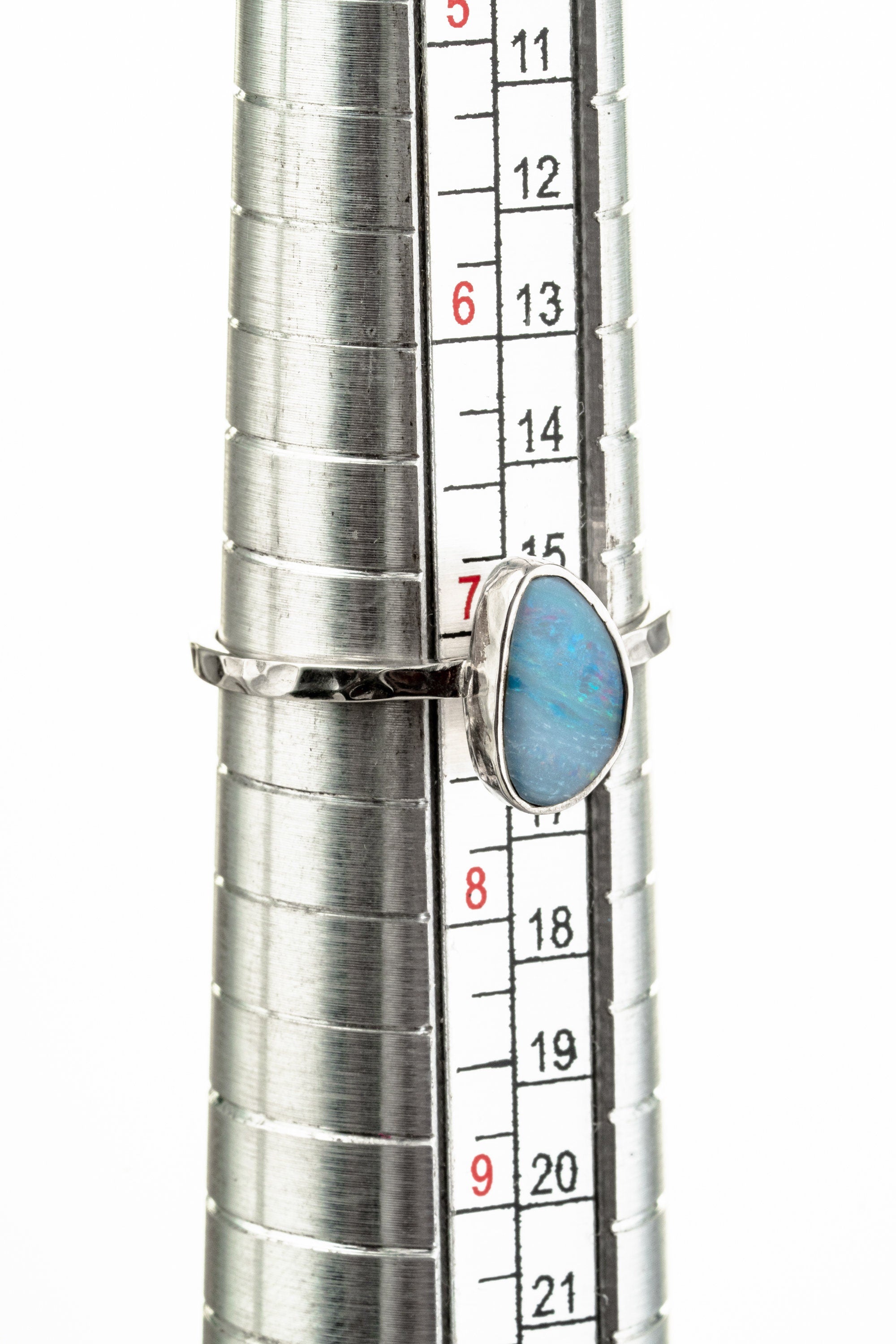 Australian Opal Ring 925 Silver Textured Band Rare Opal Doublet Crown Chakra Cancer Libra Pisces Jewelry