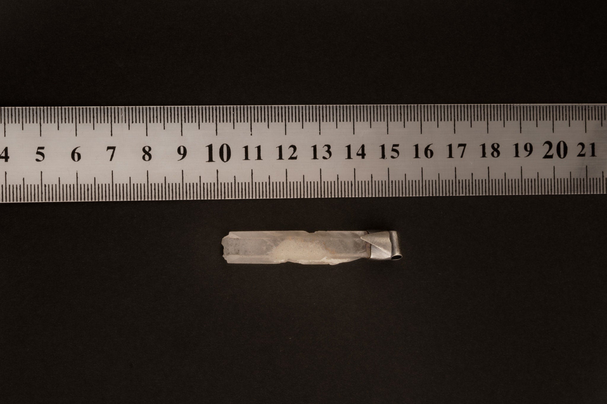 Himalayan Quartz Sterling Silver Pendant: Durzi Inclusion Crystal Necklace