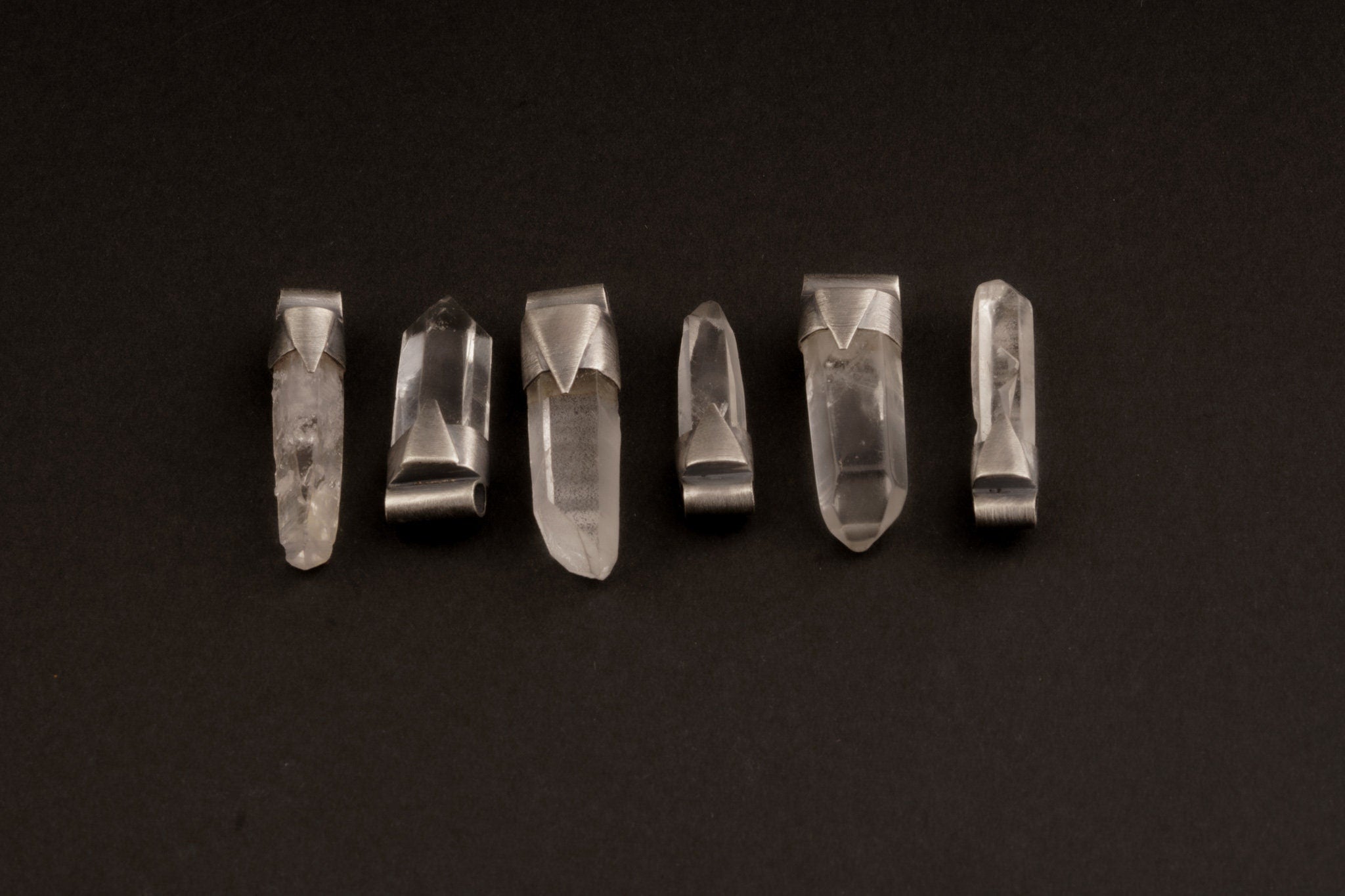 Himalayan Black Rutile Quartz Point Stack Pendant, Textured & Oxidized Sterling Silver, Root Chakra, Scorpio, Protection, Unique Gift