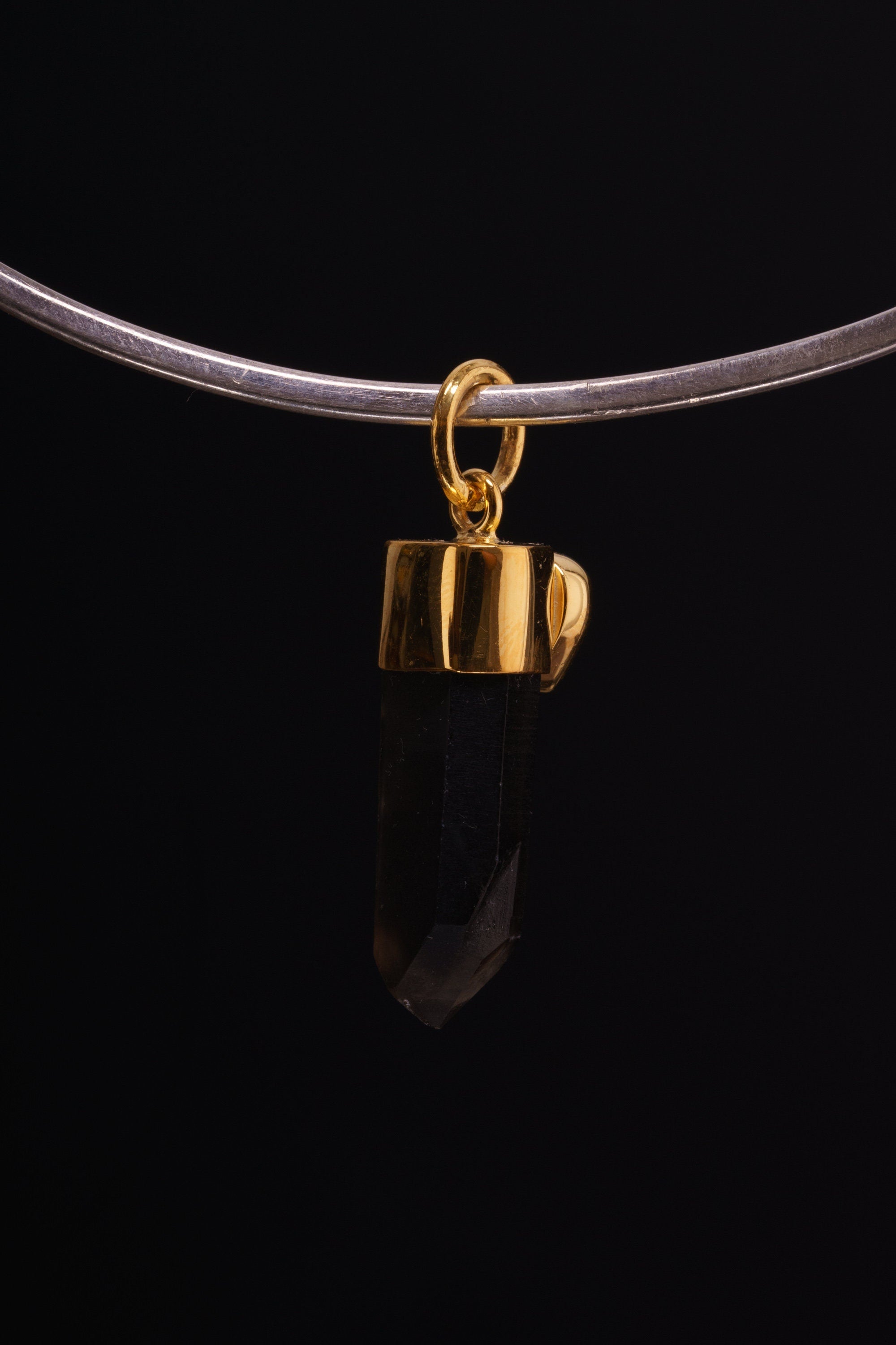 Gold Plated Sterling Silver Quartz & Moonstone Pendant Necklace