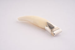 Ancient Carnivora Tooth Stack Pendant, Sterling Silver, Root Chakra, Scorpio Zodiac, Protection & Strength, Unique Gift