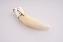 Ancient Carnivora Tooth Stack Pendant, Sterling Silver, Root Chakra, Scorpio Zodiac, Protection & Strength, Unique Gift