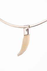 Ancient Carnivora Tooth Stack Pendant, Sterling Silver, Root Chakra, Scorpio Zodiac, Protection & Strength, Unique Gift
