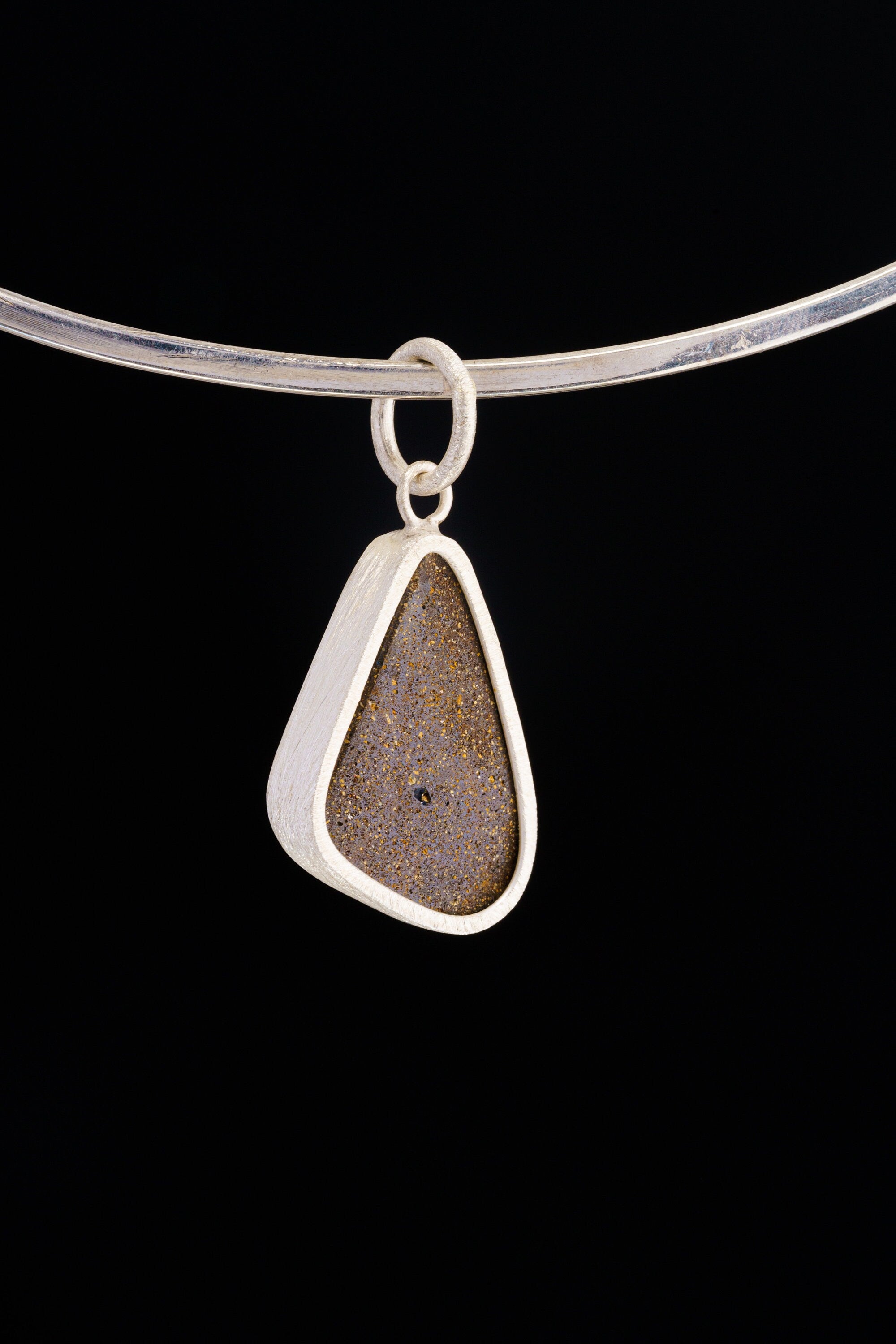 Australian Pink Nebular Precious Freeform Boulder Opal - Natural Solid Opal - Textured 925 Silver Setting - Crystal Pendant Neckpiece