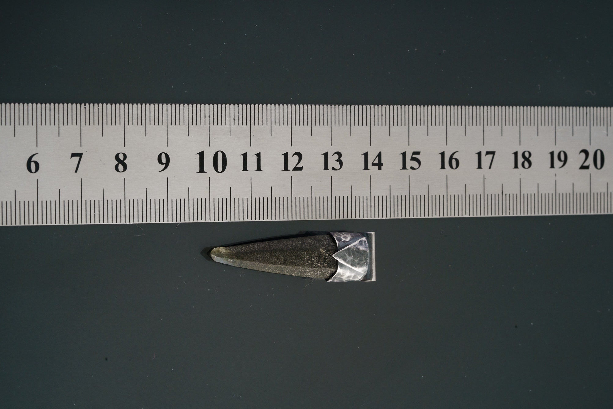 Nepalese Chloride Laser Quartz Point Pendant: Oxidized Sterling Silver