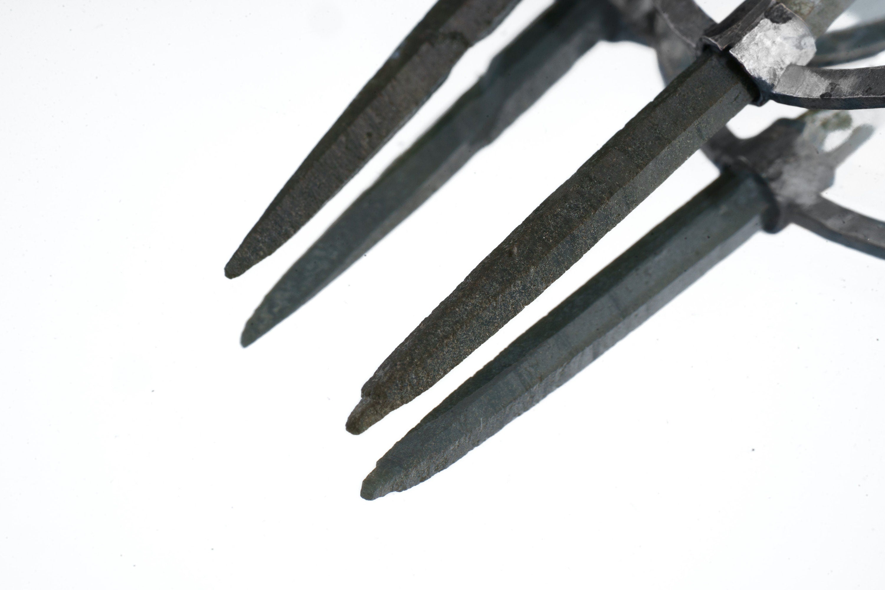 Oxidized Sterling Silver Hoop Earrings, Chlorite Phantom Quartz Dangle