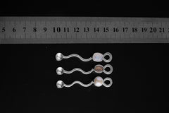 Blue Moonstone - Small Spice / Ceremonial Spoon - Wavey wobbly Style - Solid 925 Cast Silver - Crystal Pendant Necklace -