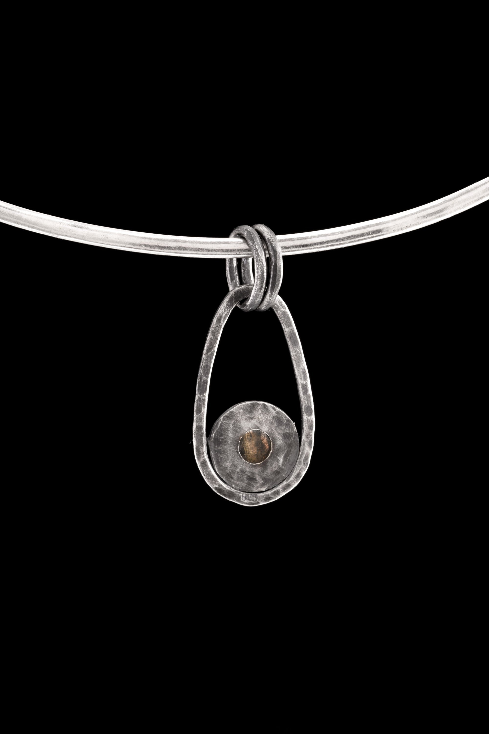 Rainbow Labradorite Sun & Moon Pendant: Oxidized Sterling Silver, Pisces Zodiac