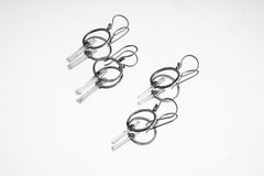 Oxidized Sterling Silver Aquamarine Wand Dangle Hoop Earrings