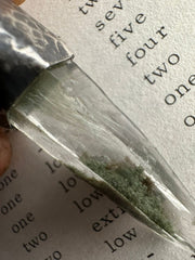 Nepali Chlorite Quartz Pendant: South Sea Pearl, Oxidized Sterling Silver