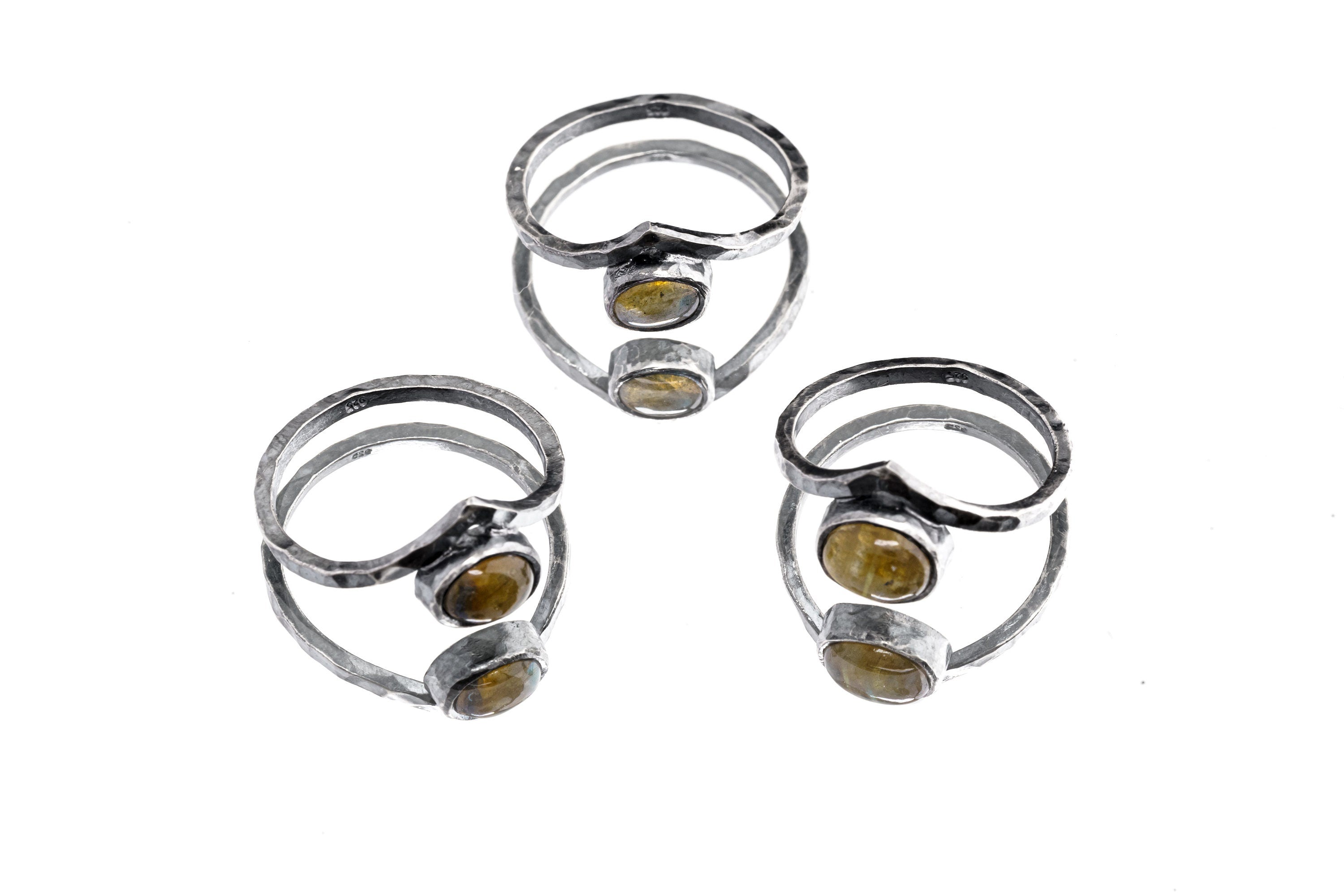 Golden Rainbow Labradorite Ring 925 Sterling Silver Oval Gemstone Slim Band Leo Scorpio Sagittarius Jewelry
