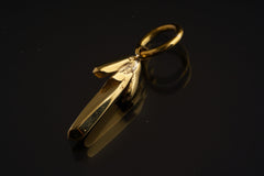 Beautiful Small Himalayan Quartz Cluster Specimen - Gold plated Brass Cast Replica - Necklace Pendant