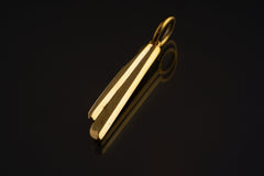 Beautiful Small Himalayan Quartz Twin Specimen - Gold plated Brass Cast Replica - Necklace Pendant