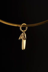 Beautiful Small Himalayan Quartz Cluster Specimen - Gold plated Brass Cast Replica - Necklace Pendant