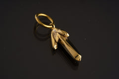 Beautiful Small Himalayan Quartz Cluster Specimen - Gold plated Brass Cast Replica - Necklace Pendant