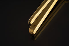 Beautiful Small Himalayan Quartz Twin Specimen - Gold plated Brass Cast Replica - Necklace Pendant