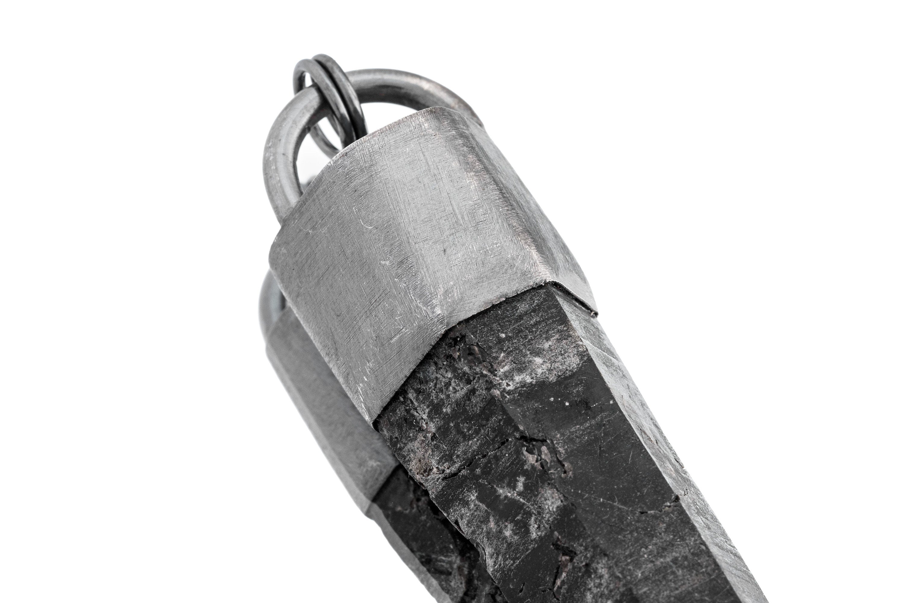 Rare Dark Himalayan Lemurian Laser Smoky Twin Quartz - Sterling Silver Crystal Pendant