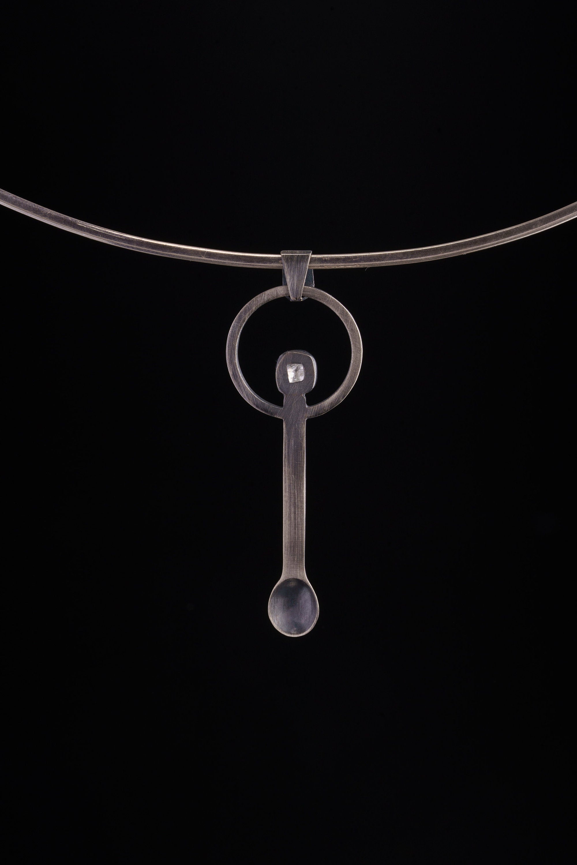 Himalayan Quartz Point Pendant: 925 Silver Spice Spoon Necklace
