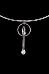 Himalayan Window Quartz - Spice / Ceremonial Spoon - 925 Cast Silver - Oxidised & Brush Textured - Crystal Pendant Necklace