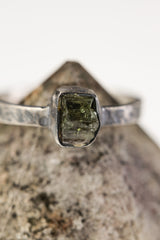 Verde Radiance - Sterling Silver Ring with Black Tourmaline - Size 5 US - NO/03