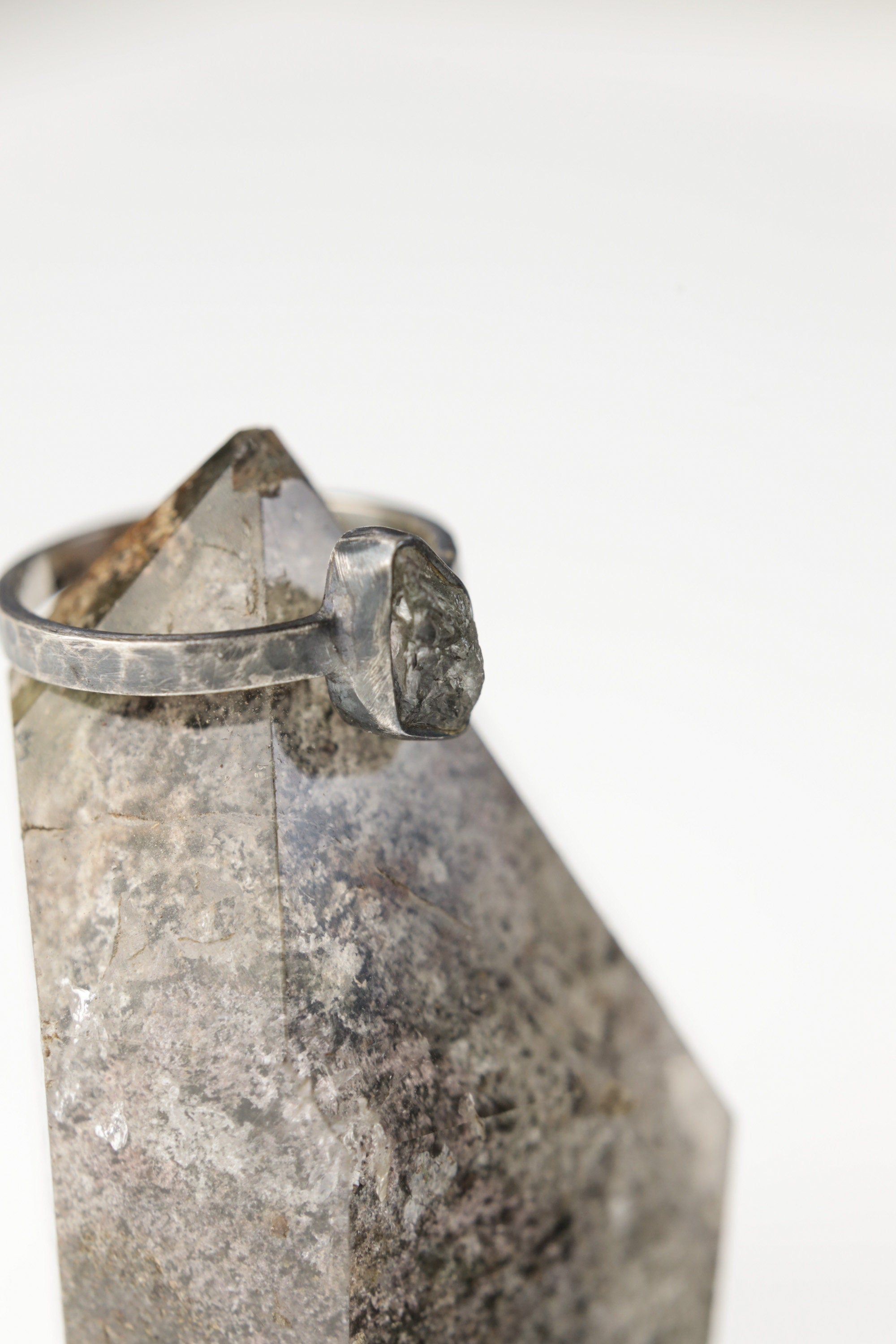 Celestial Harmony - Sterling Silver Ring with Tourmaline - Size 6 US