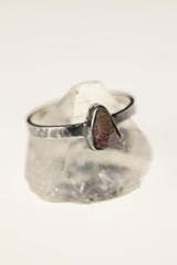 Enchanted Spectrum - Sterling Silver Ring with Watermelon Tourmaline - Size 8 US - NO/01
