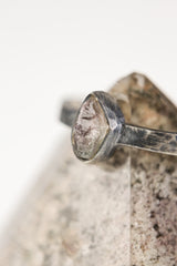 Enchanted Spectrum - Sterling Silver Ring with Watermelon Tourmaline - Size 6 US - NO/03