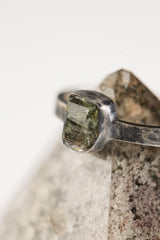 Verde Radiance - Sterling Silver Ring with Black Tourmaline - Size 5 US - NO/03