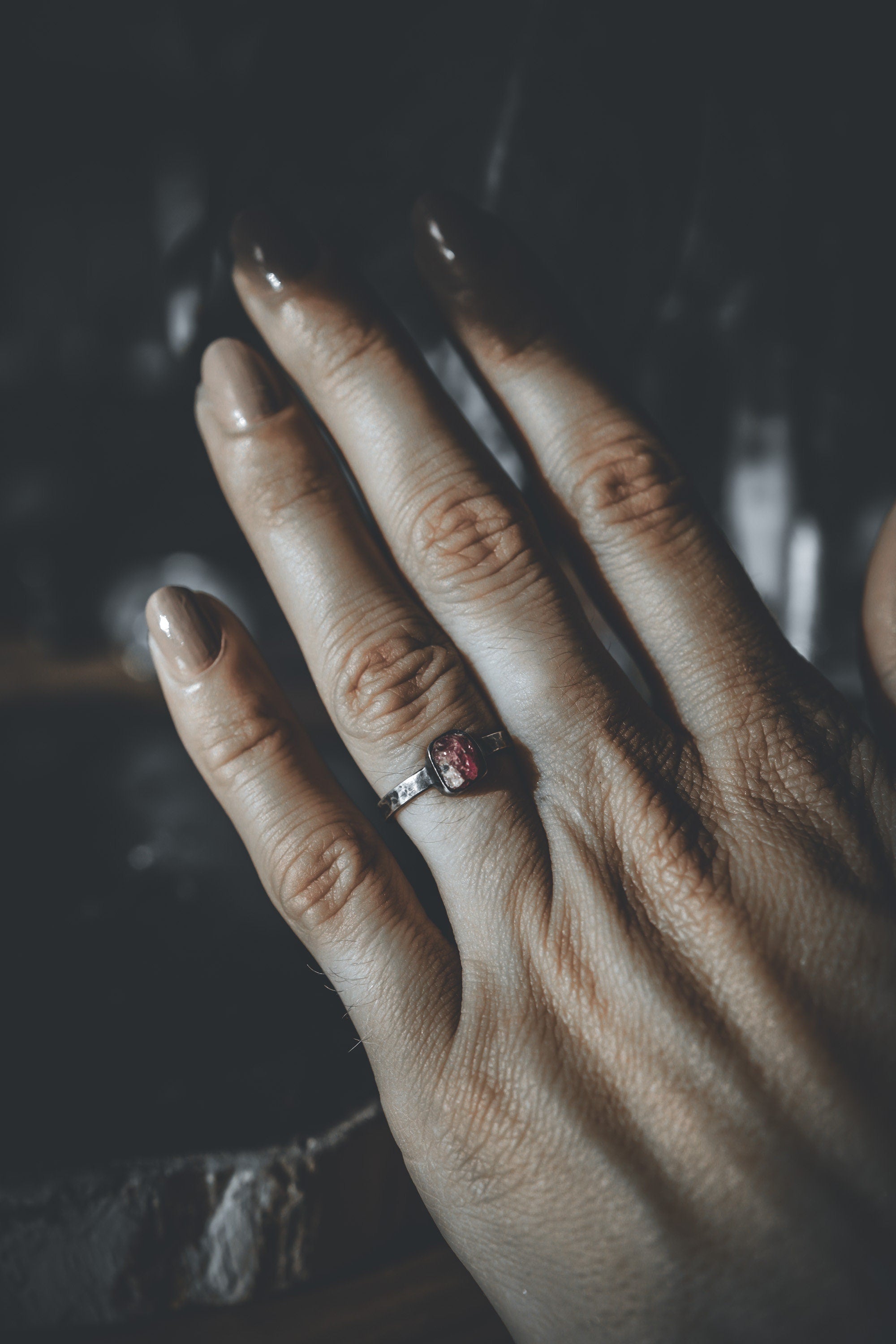 Eternal Blush - Sterling Silver Ring with Pink Tourmaline - Size 5 US - NO/07